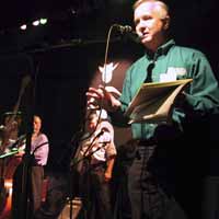 Fred Bartenstein emcees at the European World of Bluegrass, Voorthuizen, the Netherlands, May, 2007 (Photo: Georg Weber)