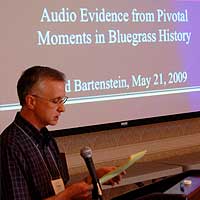 Fred Bartenstein presents at the International Country Music
Conference, Belmont University, Nashville, TN, May, 2009.  (photo: James
Akenson)

