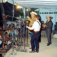 Fred with Bill Monroe and Ralph Stanley