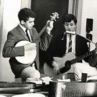 Fred Bartenstein (on guitar) in his middle-school jug band, Hillside, NJ. 1962 or 1963,