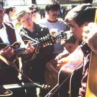 Tut Taylor, Hughie Wylie, Darryl Wolfe, Mitch Wolfe, Fred Bartenstein.
Union Grove, NC Fiddler's Convention 1968