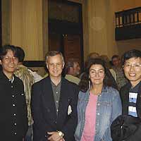 Saburo Watanabe Inoue, Fred Bartenstein, Marian
Leighton, and Kenichi Yamaguchi at Bluegrass Symposium, Bowling Green, KY,
2005